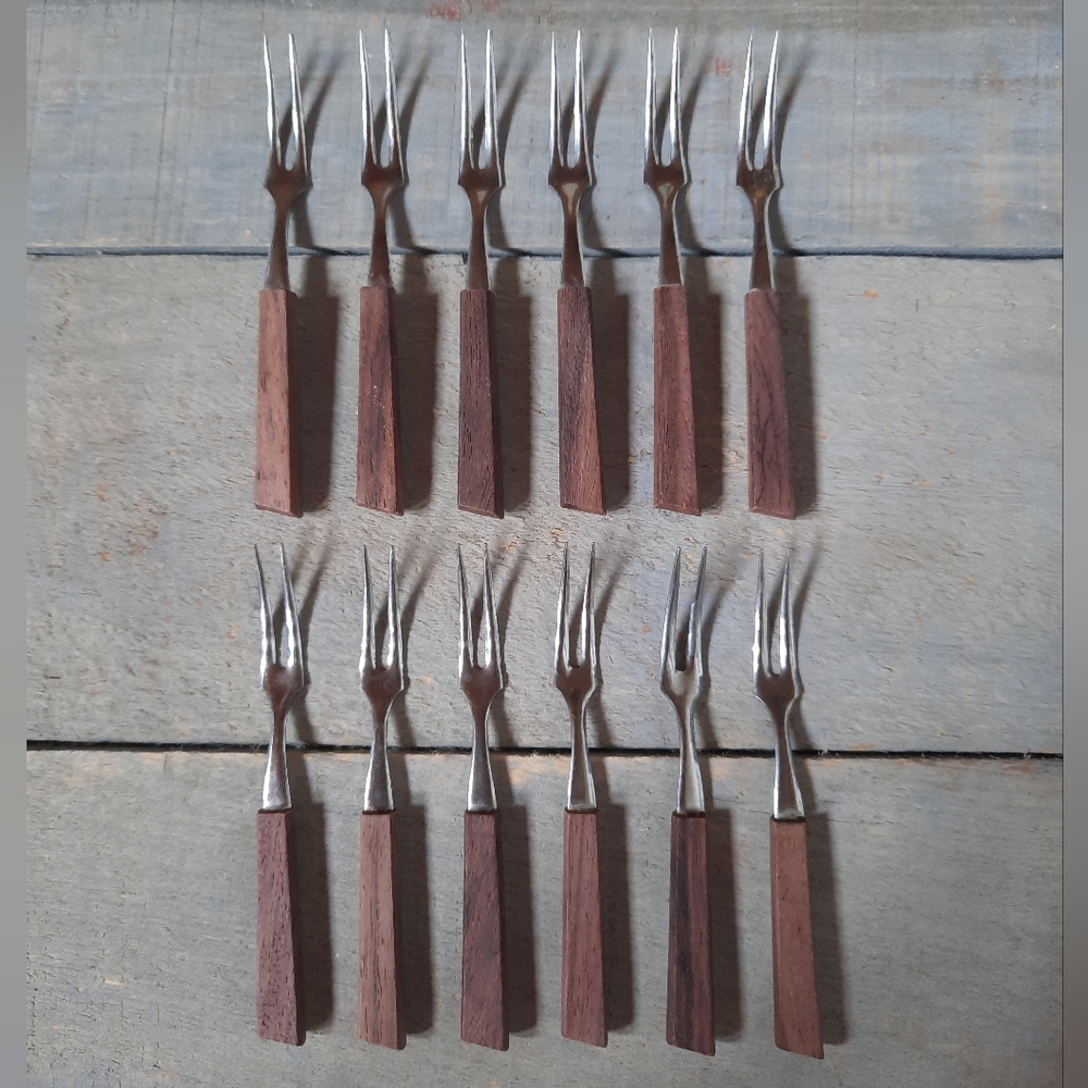 Vintage Mini Cocktail Forks Appetizer Bar Hors D'oeuvre